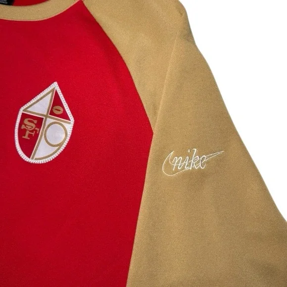 Nike San Francisco 49ers Crewneck Sweatshirt‎ Men's XL Red/Gold - Picture 5 of 11